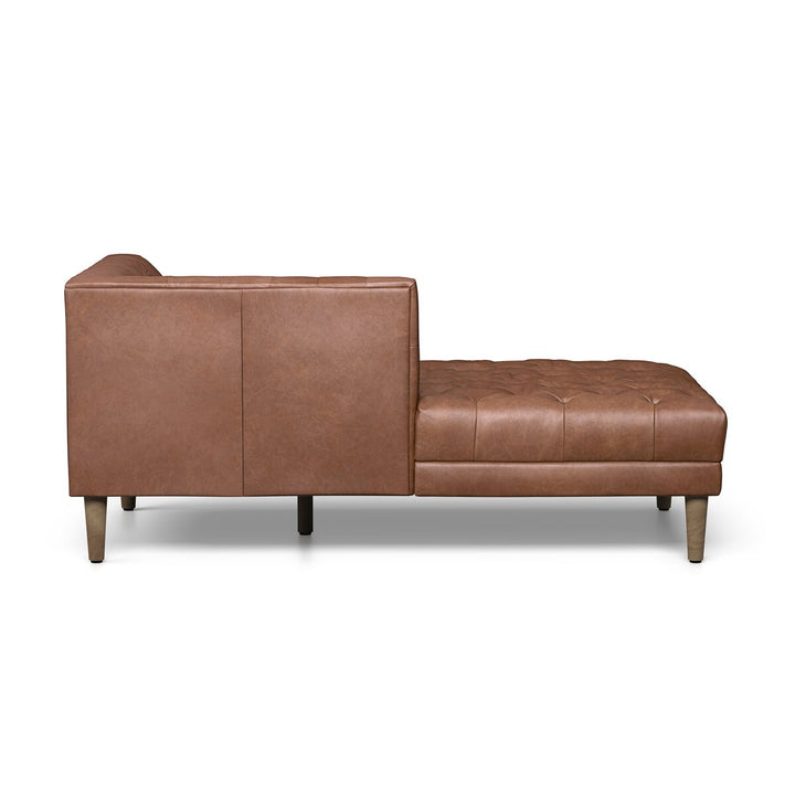 Build Your Own: Harris Sectional - Laf Chaise Piece - Natural Washed Chocolate