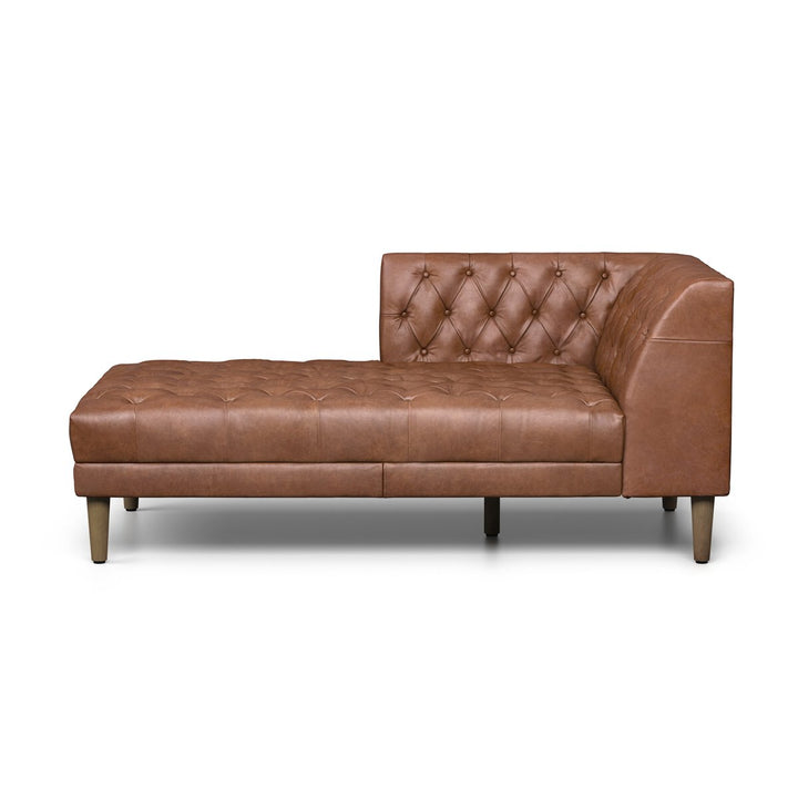 Build Your Own: Harris Sectional - Laf Chaise Piece - Natural Washed Chocolate