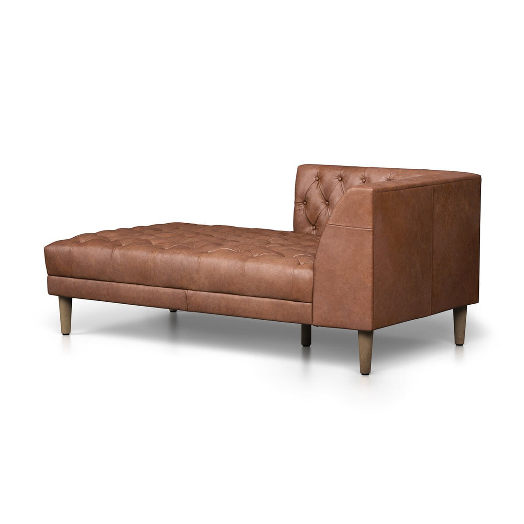 Build Your Own: Harris Sectional - Laf Chaise Piece - Natural Washed Chocolate