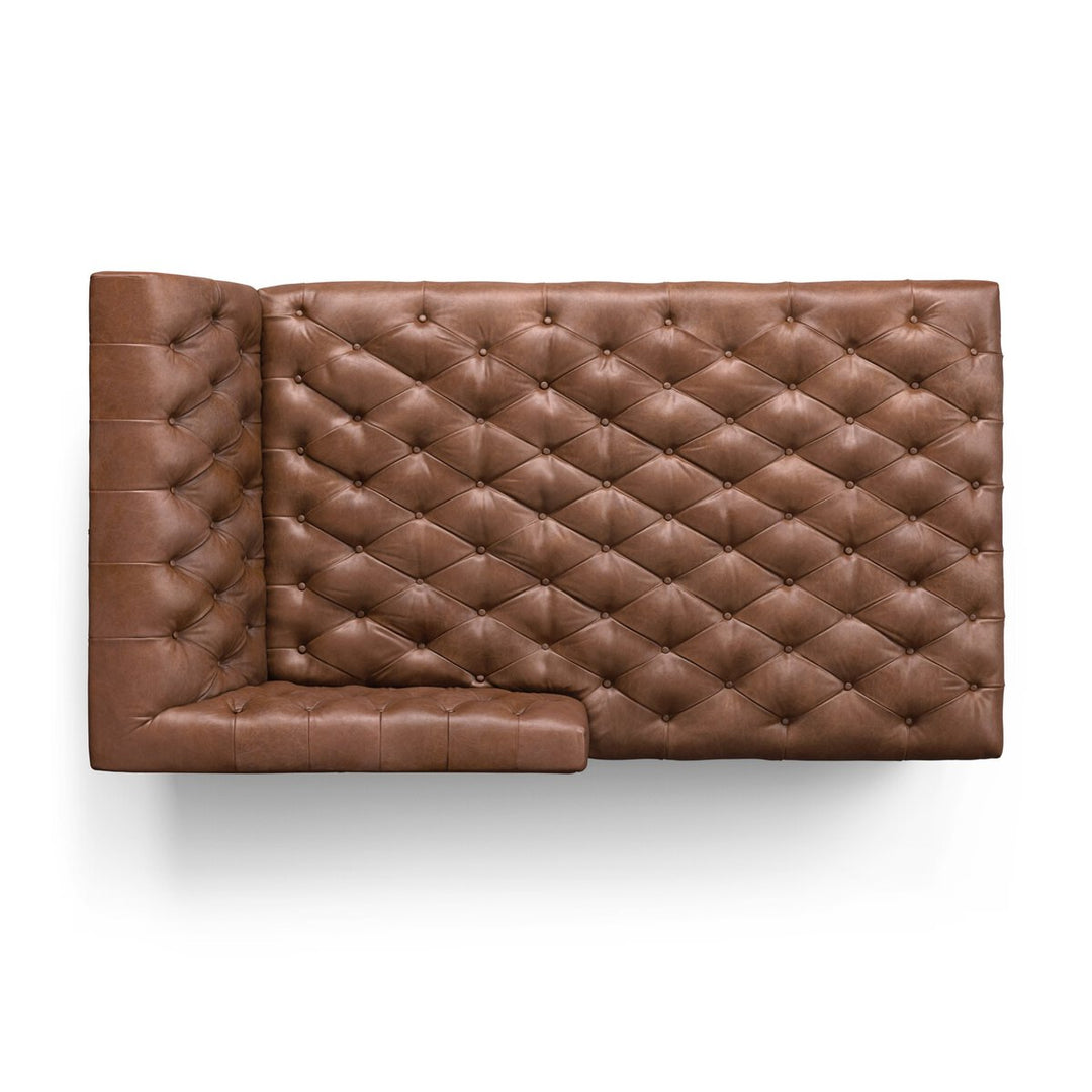 Build Your Own: Harris Sectional - Laf Chaise Piece - Natural Washed Chocolate