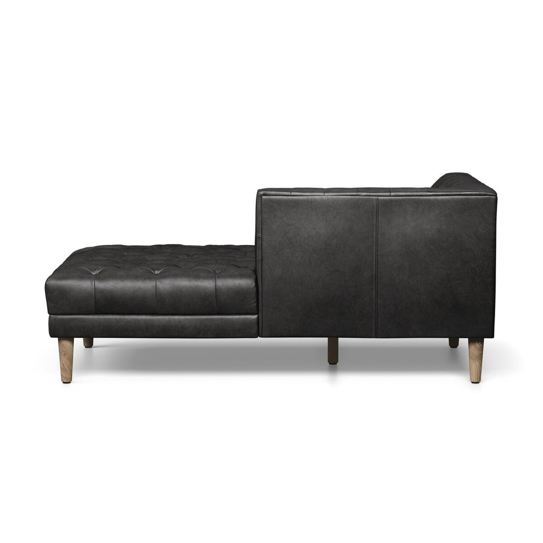 Build Your Own: Harris Sectional - Raf Chaise Piece - Natural Washed Ebony