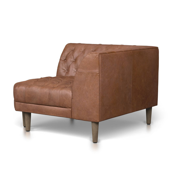 Build Your Own: Harris Sectional - Corner Piece - Natural Washed Chocolate