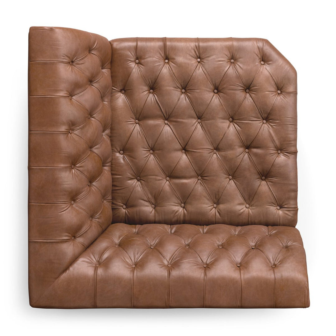 Build Your Own: Harris Sectional - Corner Piece - Natural Washed Chocolate