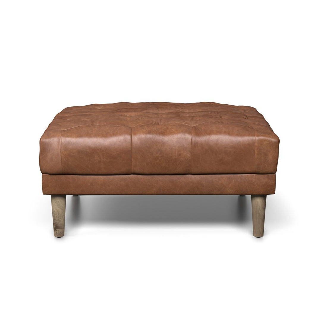 Build Your Own: Harris Sectional - Ottoman - Natural Washed Chocolate