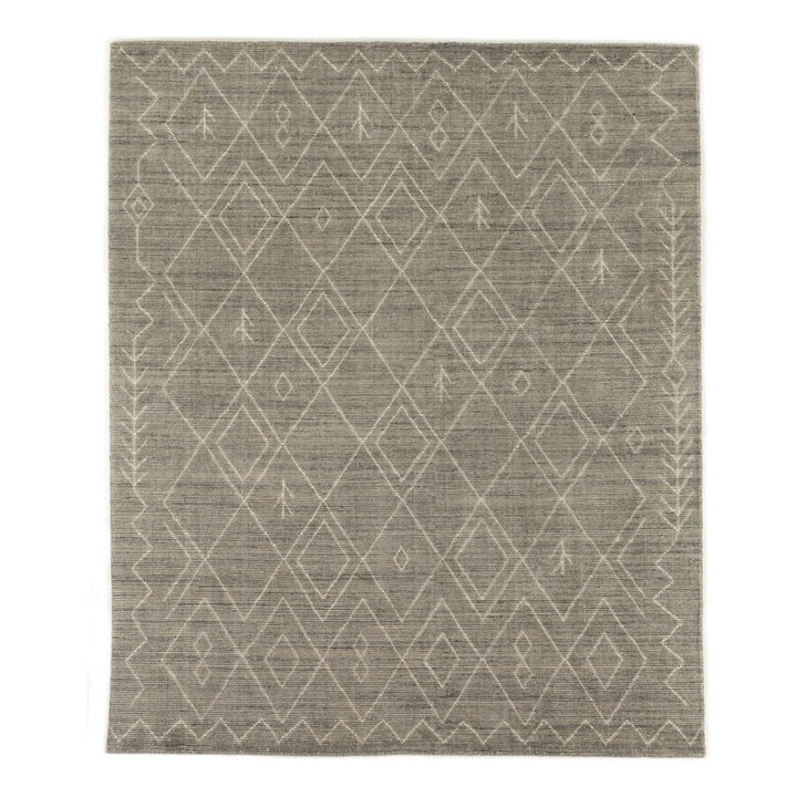 Tangier Moroccan Hand Knotted Rug - 8X10' - Grey