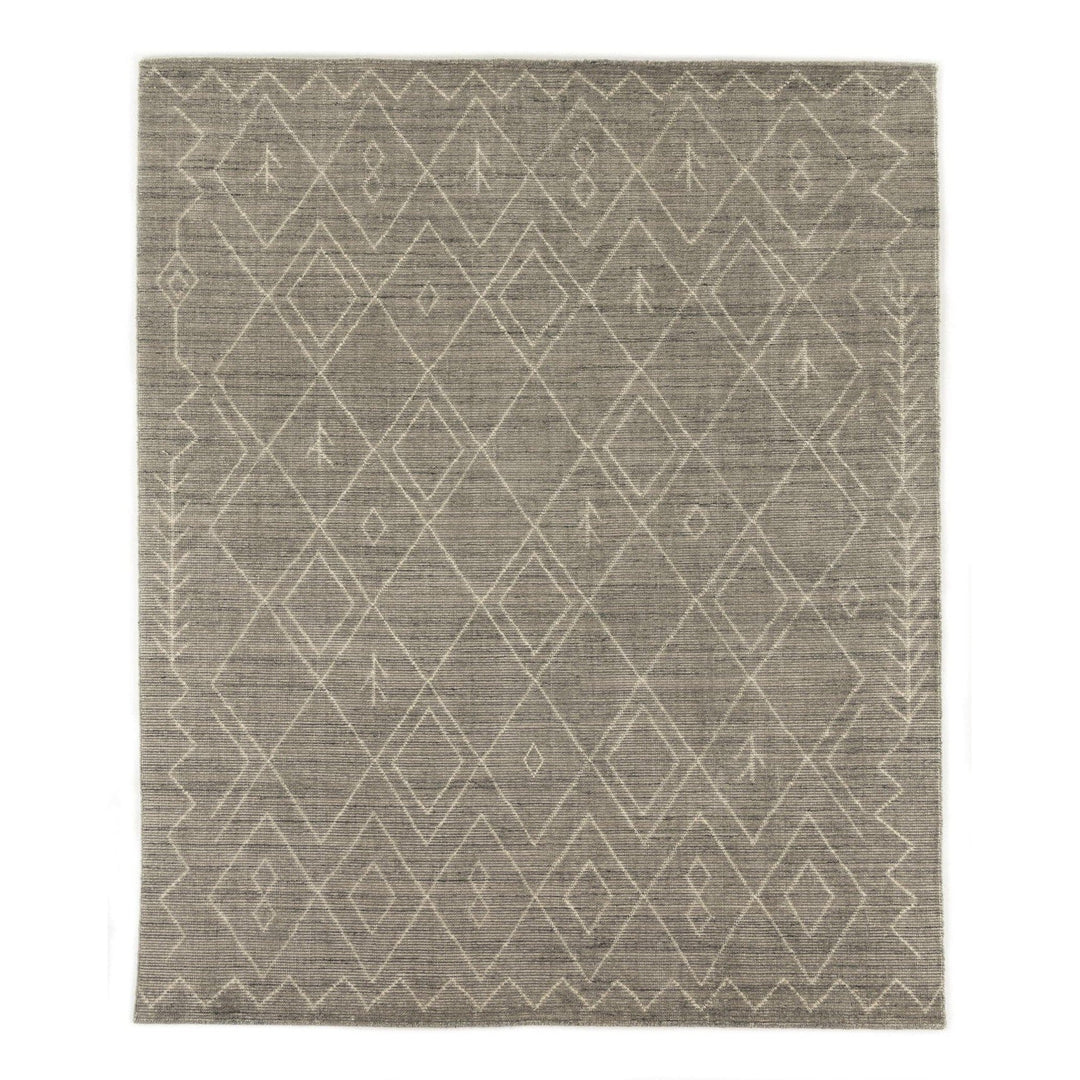 Nadir Moroccan Hand Knotted Rug - Nadir Grey - 10"x14"