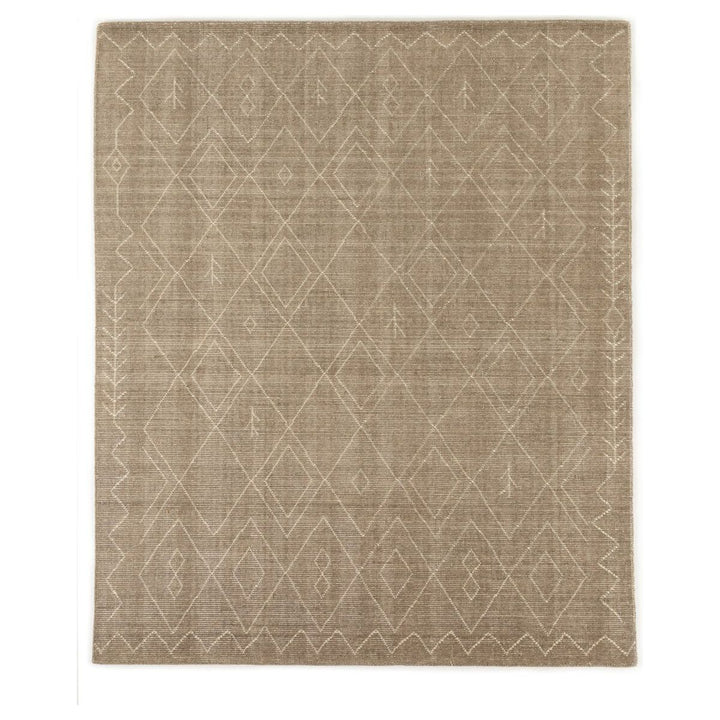 Tangier Moroccan Hand Knotted Rug - 9X12' - Taupe