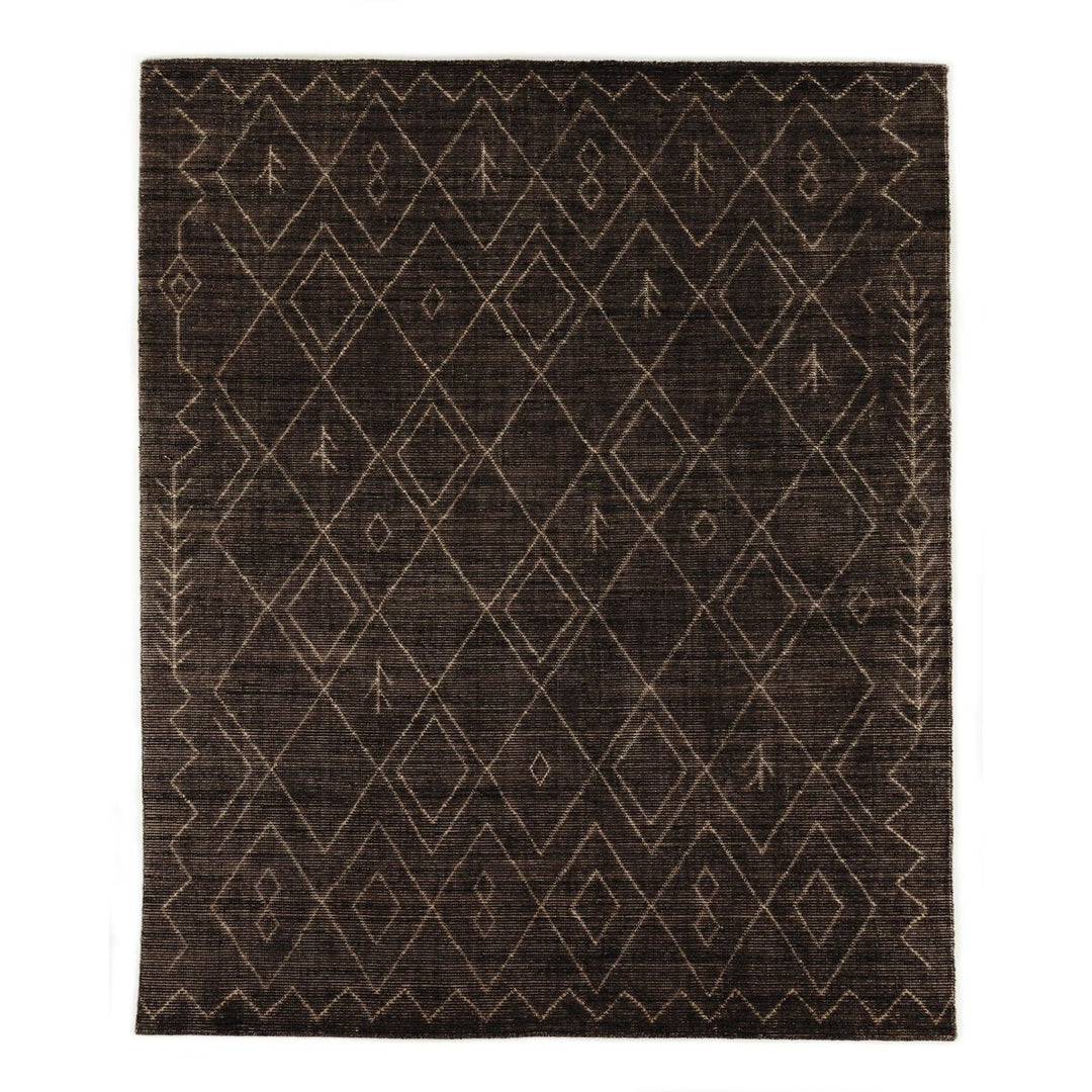 Nadir Moroccan Hand Knotted Rug - 8X10' - Espresso