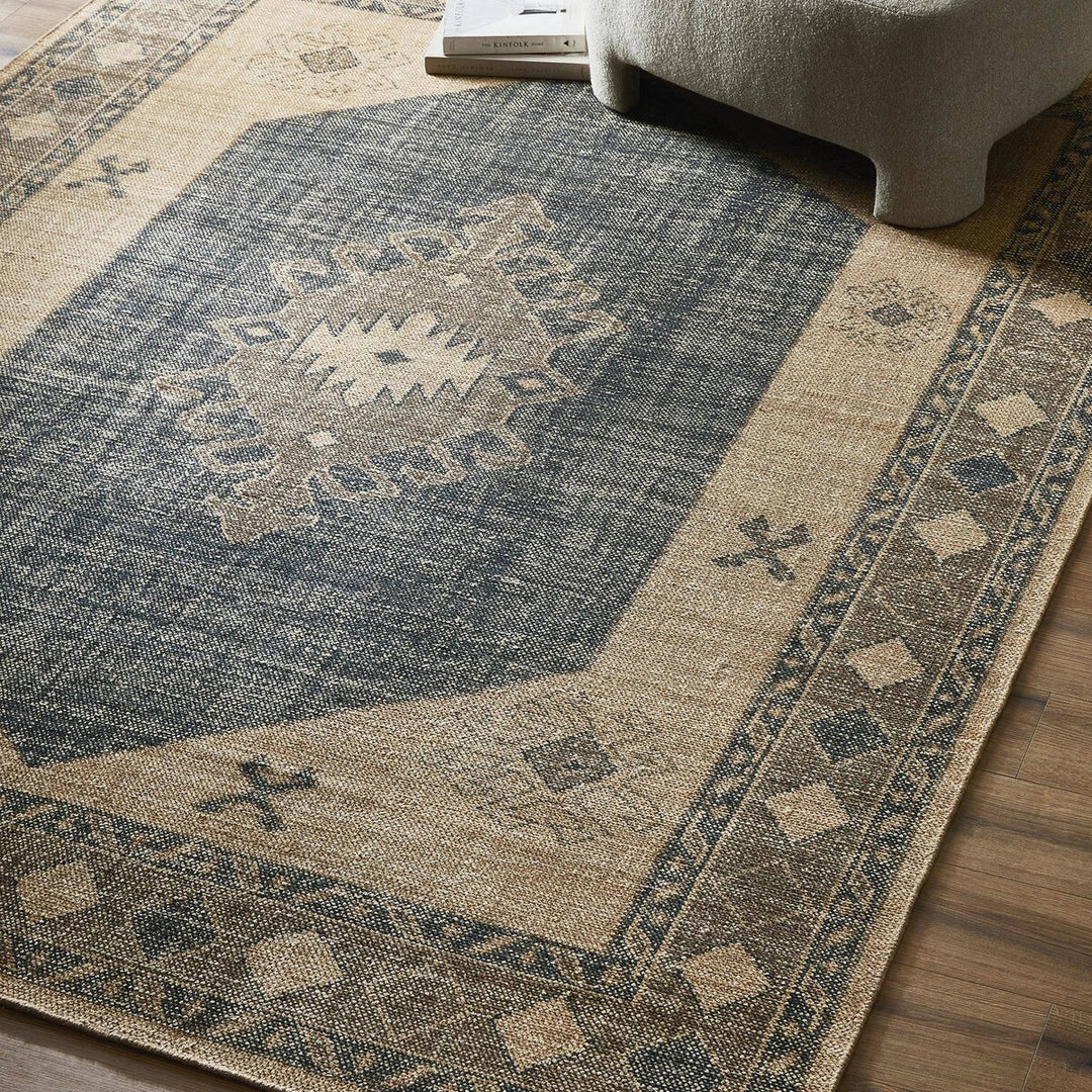 Kansa Hand Knotted Rug - 9X12' - Samsa Navy