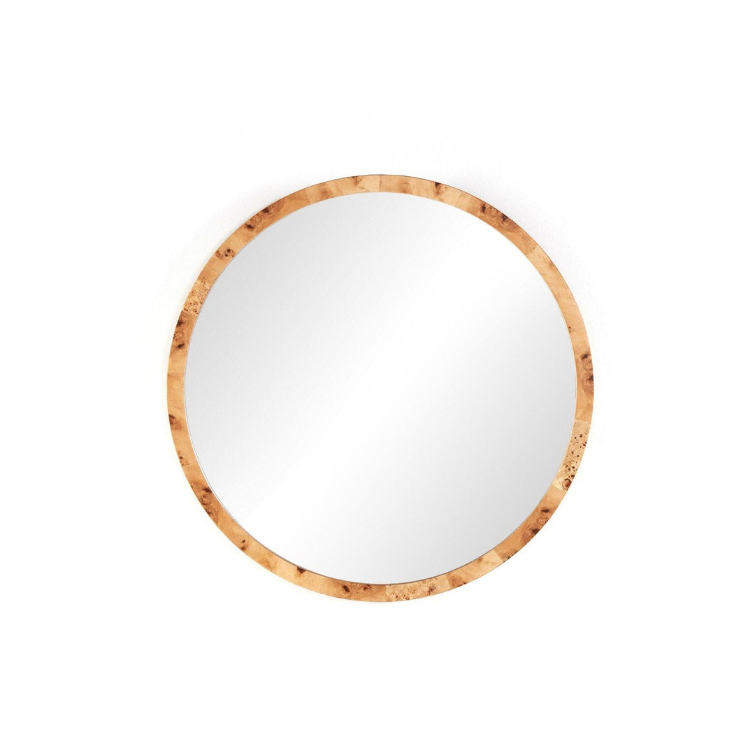 Maisie Round Mirror - Amber Mappa Burl