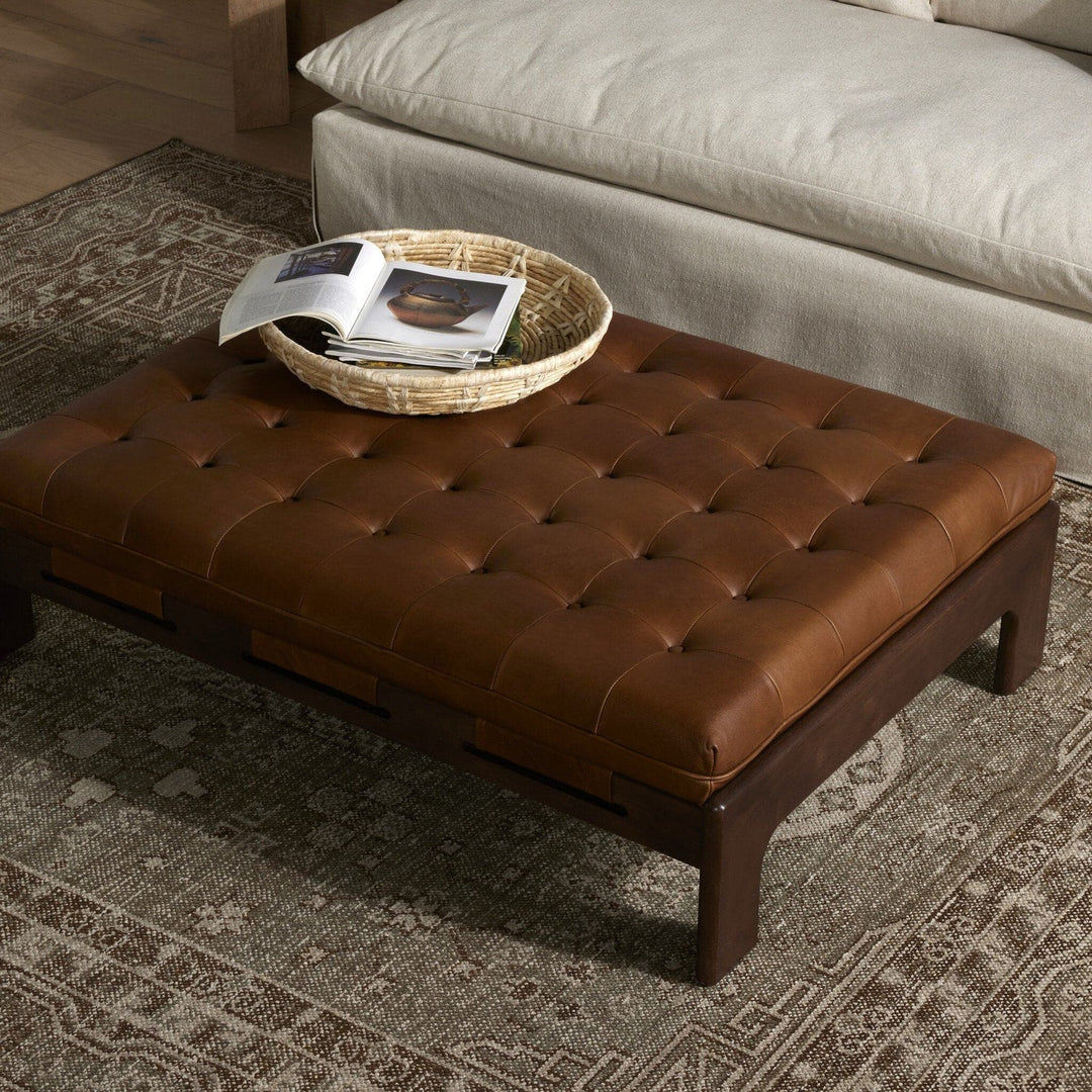 Hamilton Cocktail Ottoman - Heirloom Sienna