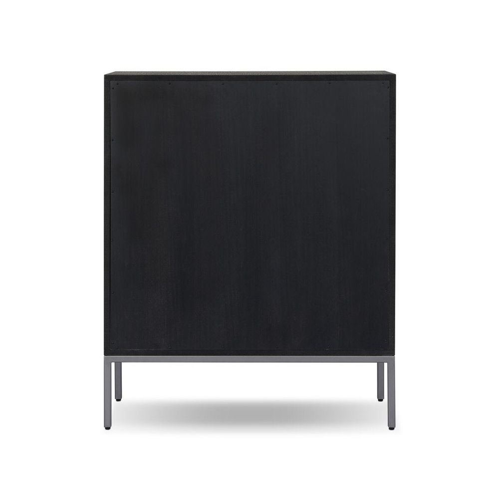 Cressida Bar Cabinet - Black Linen