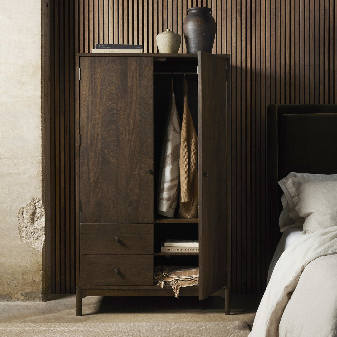 Olivia Armoire - Aged Brown