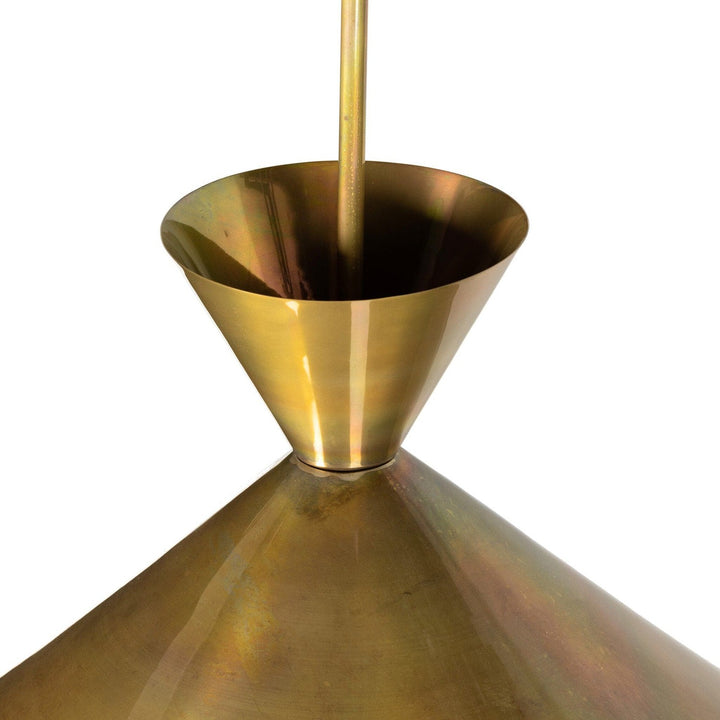 Clarence Large Pendant - Burnt Brass