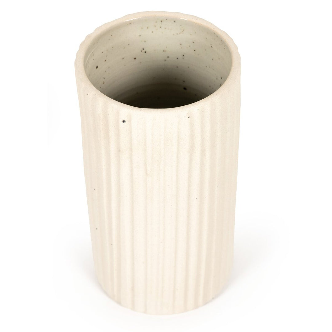 Emilio Vase - Cream Matte Ceramic