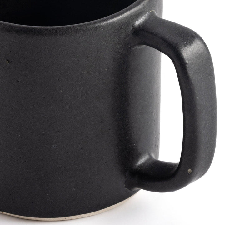 Nelo Mug, Set Of 2 - Matte Black Glaze