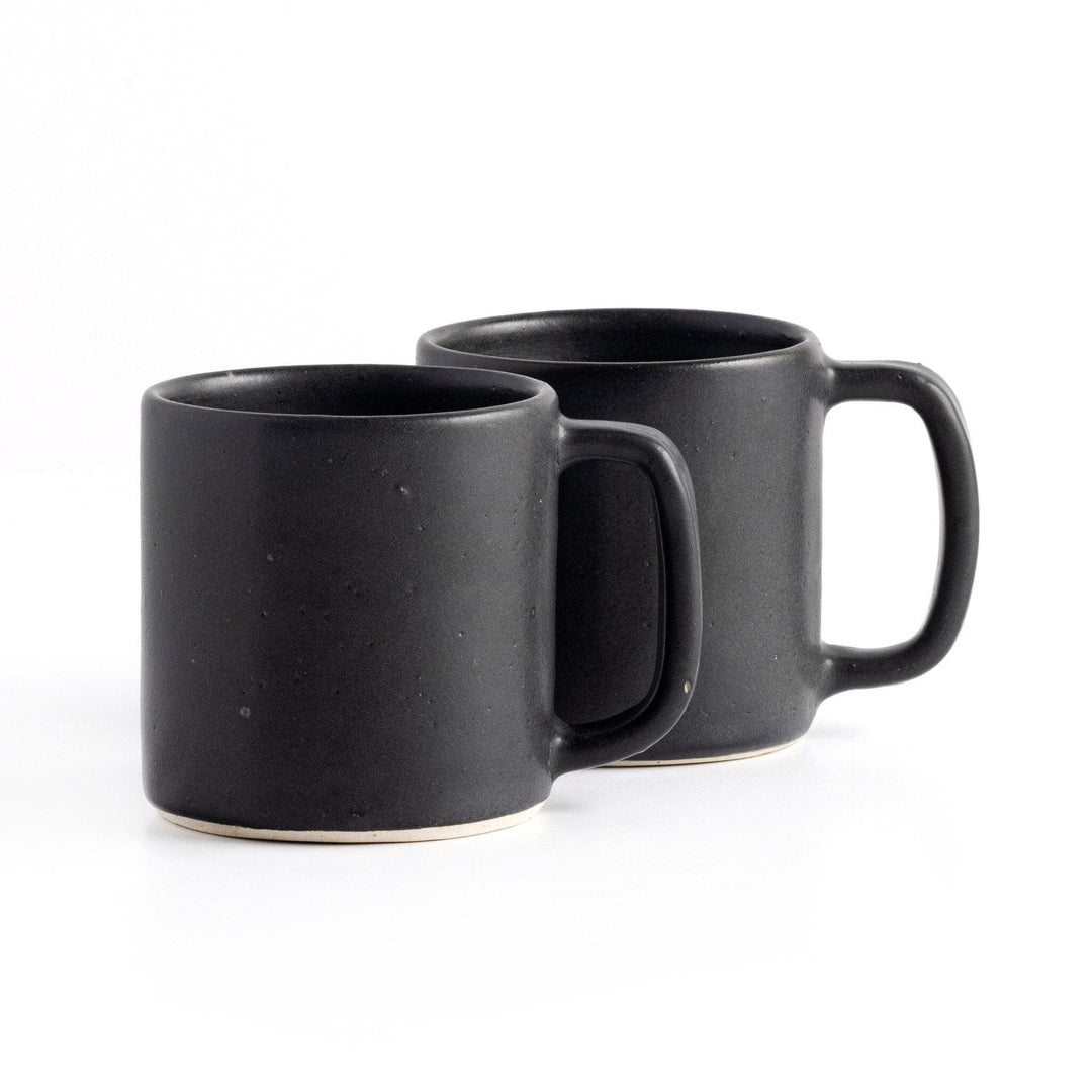 Nelo Mug, Set Of 2 - Matte Black Glaze