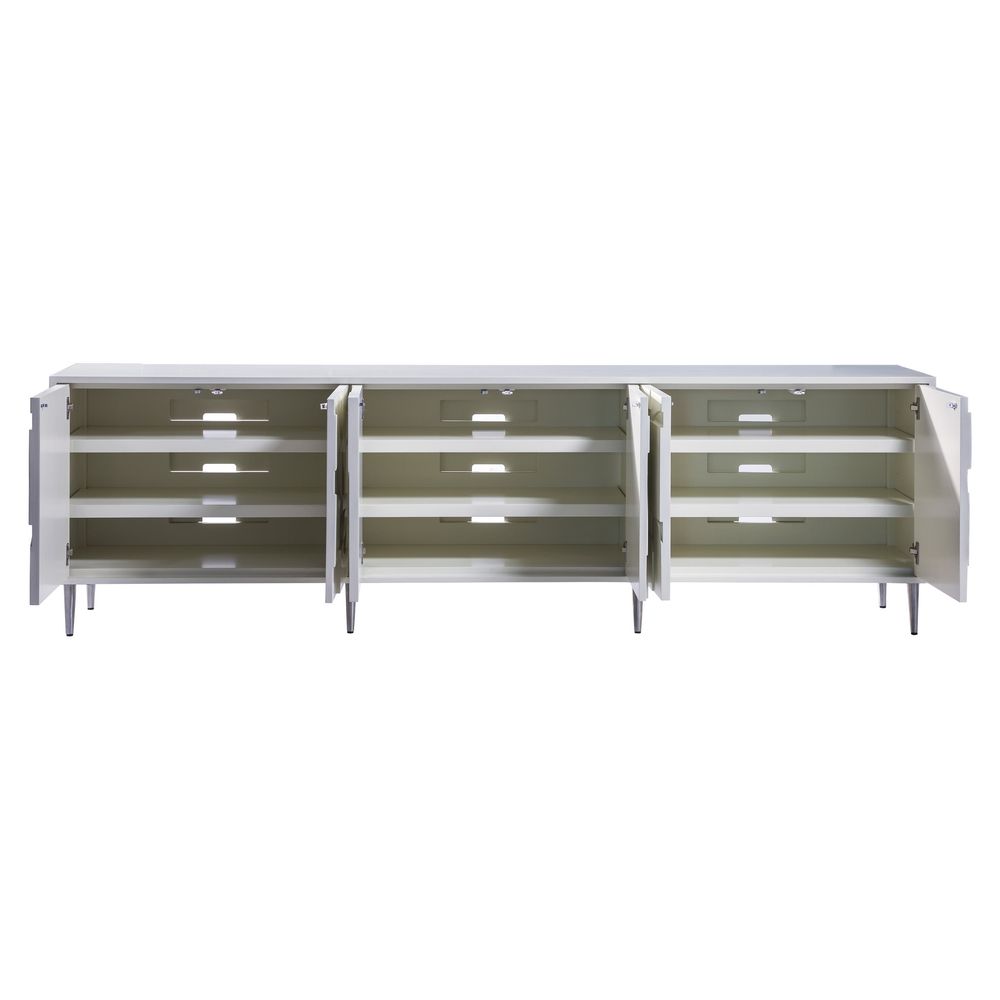 TV Stands & Media Consoles Bardo Long Media Console - White
