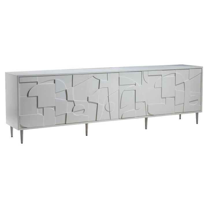 TV Stands & Media Consoles Bardo Long Media Console - White