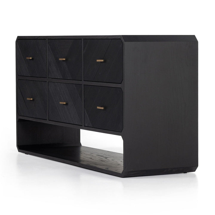 Corinth 6 Drawer Dresser - Black Ash