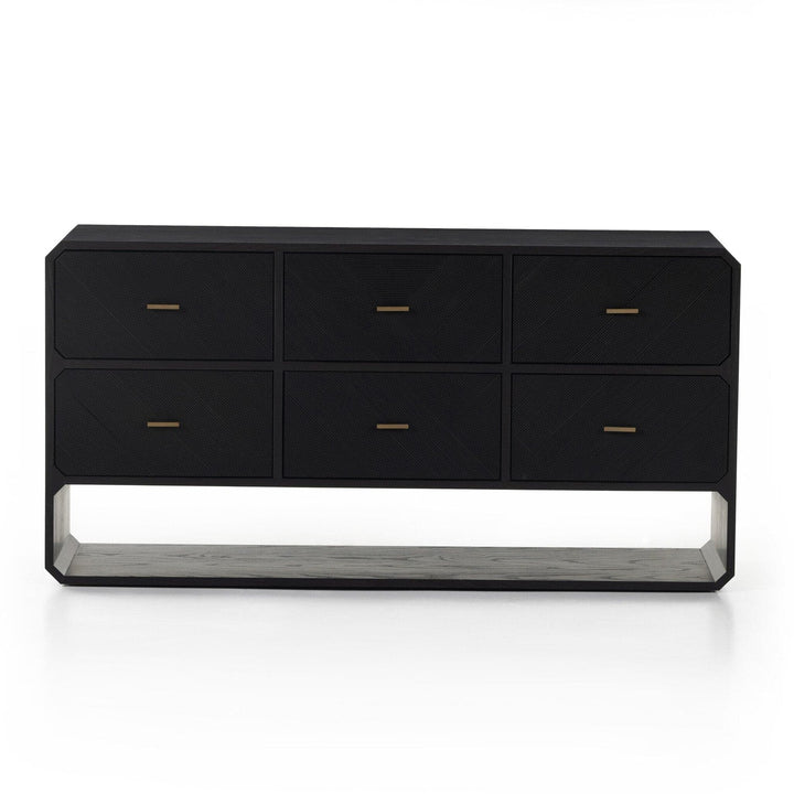 Corinth 6 Drawer Dresser - Black Ash