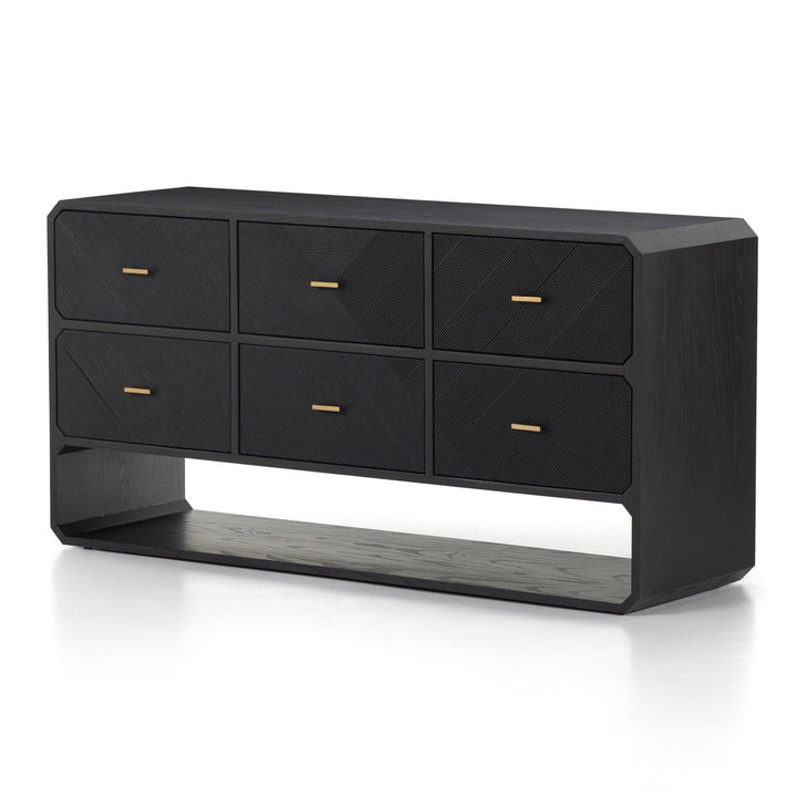 Corinth 6 Drawer Dresser - Black Ash