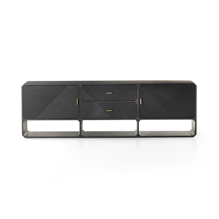 Corinth Media Console - Black Ash