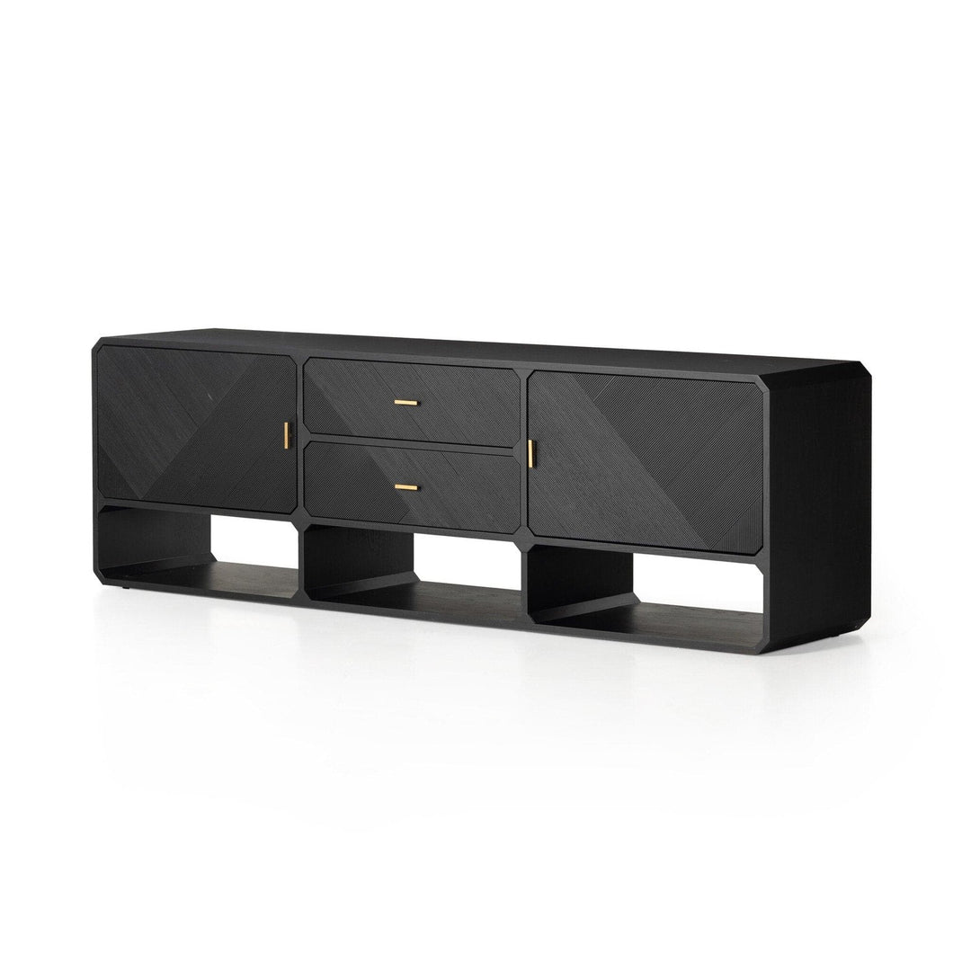 Corinth Media Console - Black Ash