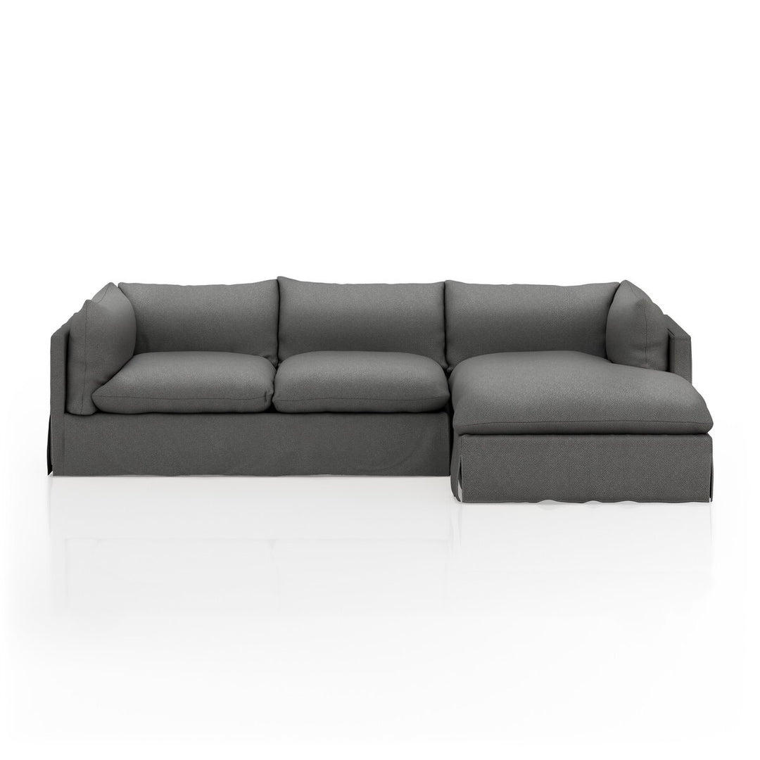 Refuge Slipcover 2-Piece Sectional - Right Chaise - 115" - Fallon Charcoal