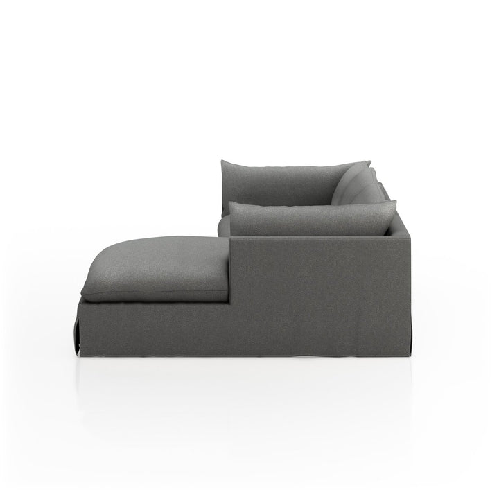 Refuge Slipcover 2-Piece Sectional - Right Chaise - 115" - Fallon Charcoal