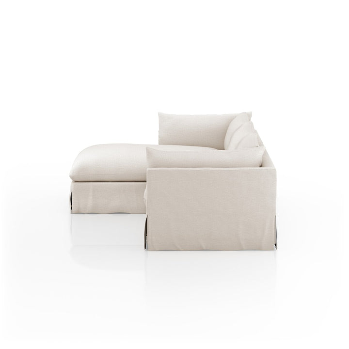 Refuge Slipcover 2-Piece Sectional - Left Chaise - 133" - Valley Nimbus