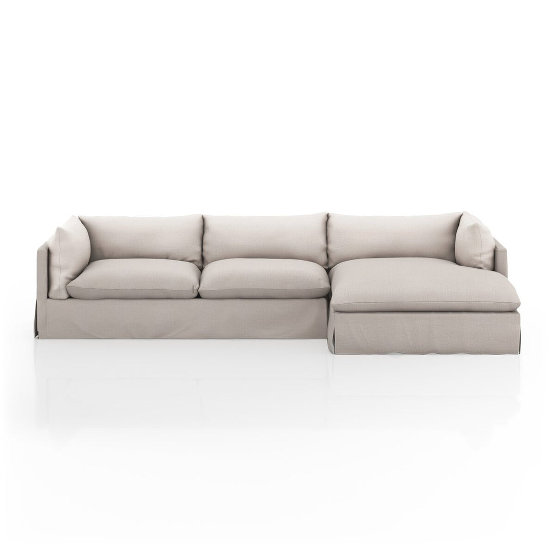 Refuge Slipcover 2-Piece Sectional - Right Chaise - 133" - Bennett Moon