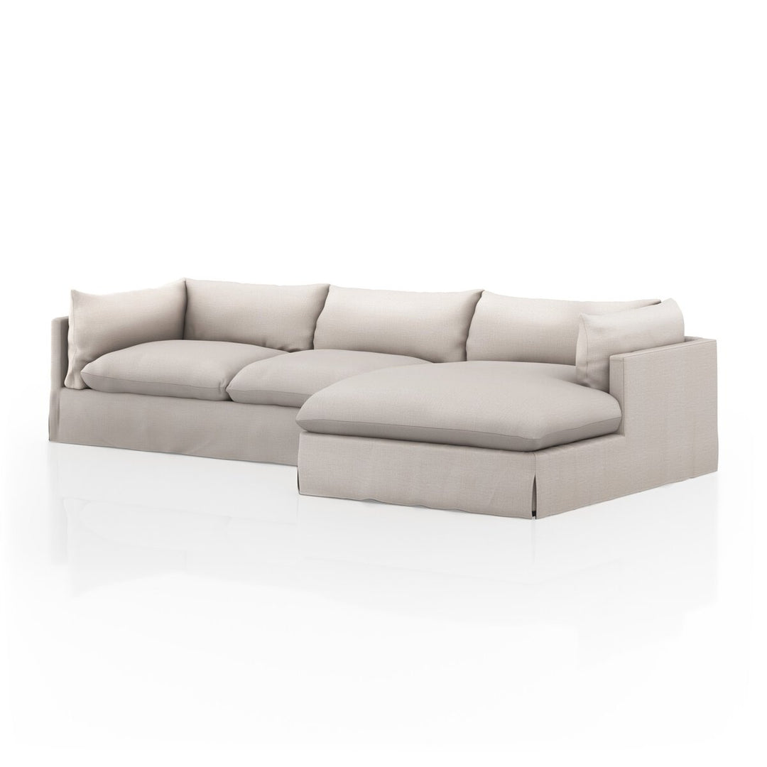 Refuge Slipcover 2-Piece Sectional - Right Chaise - 133" - Bennett Moon