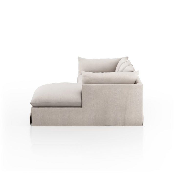 Refuge Slipcover 2-Piece Sectional - Right Chaise - 133" - Bennett Moon