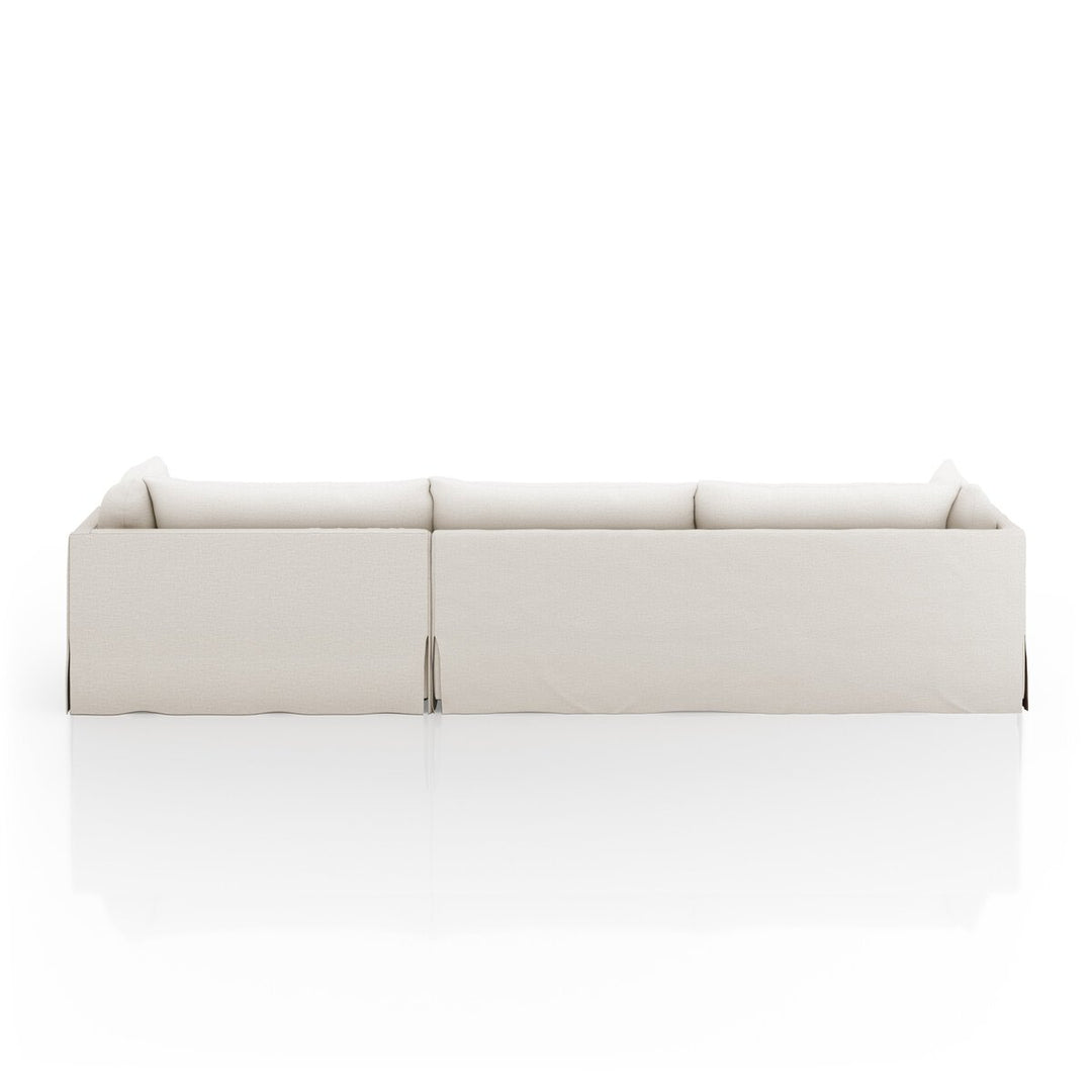 Refuge Slipcover 2-Piece Sectional - Right Chaise - 133" - Valley Nimbus