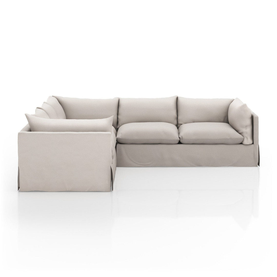 Haven Slipcover 3-Piece Sectional - Bennett Moon - 111"