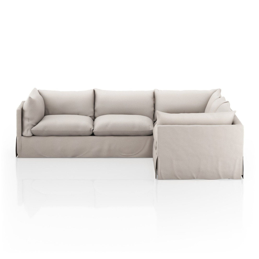 Haven Slipcover 3-Piece Sectional - Bennett Moon - 111"