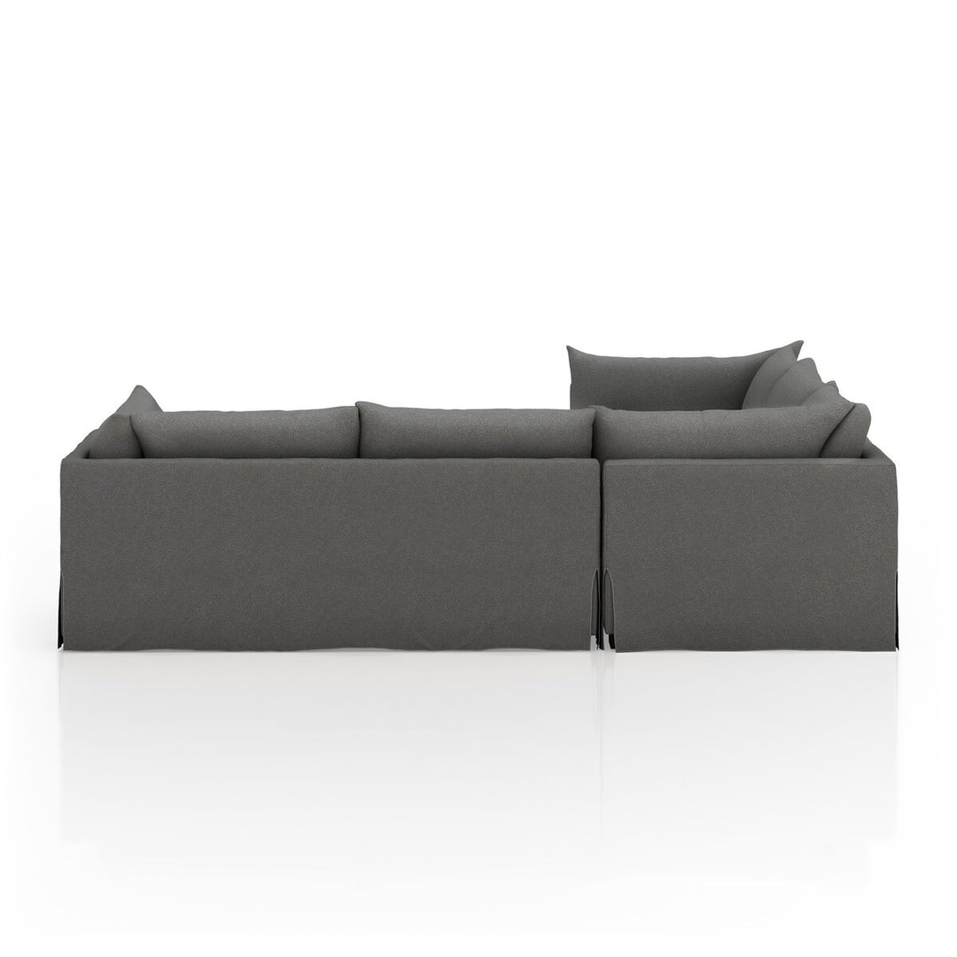 Refuge Slipcover 3-Piece Sectional - 111" - Fallon Charcoal