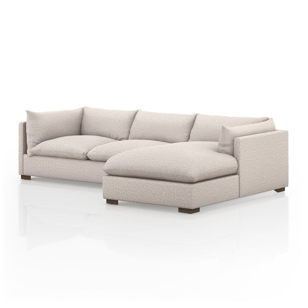 Holden 2-Piece RAF Sectional - 112" - Bayside Pebble