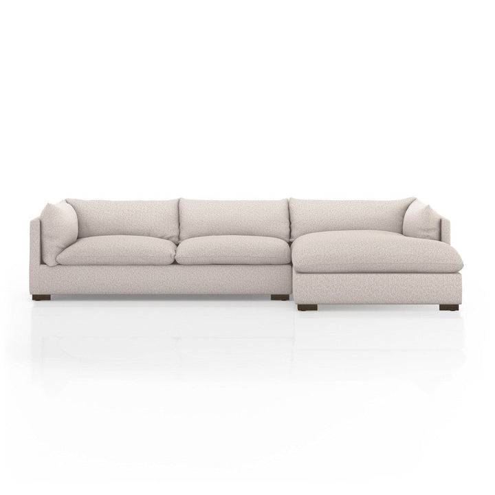 Holden 2-Piece RAF Sectional - 131" - Bayside Pebble