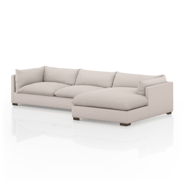 Holden 2-Piece RAF Sectional - 131" - Bayside Pebble