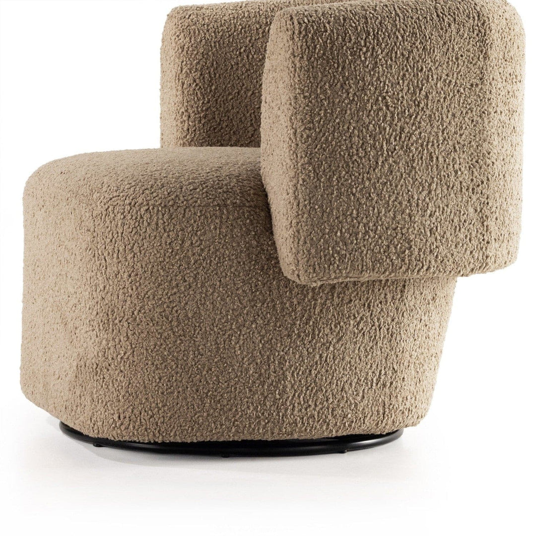 Talbot Swivel Chair - Sheepskin Camel