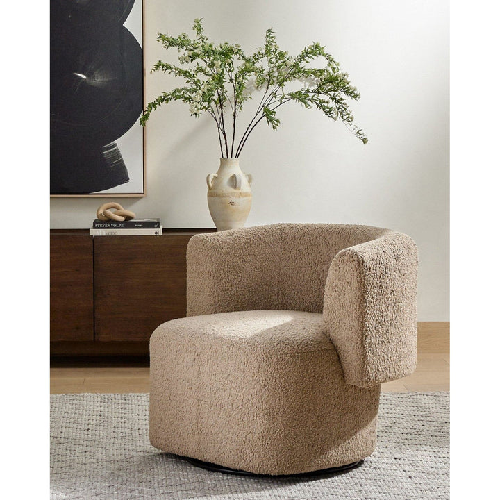 Talbot Swivel Chair - Sheepskin Camel