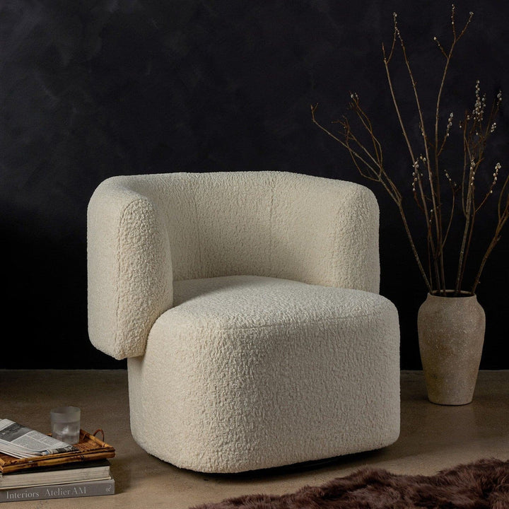 Talbot Swivel Chair - Sheepskin Natural