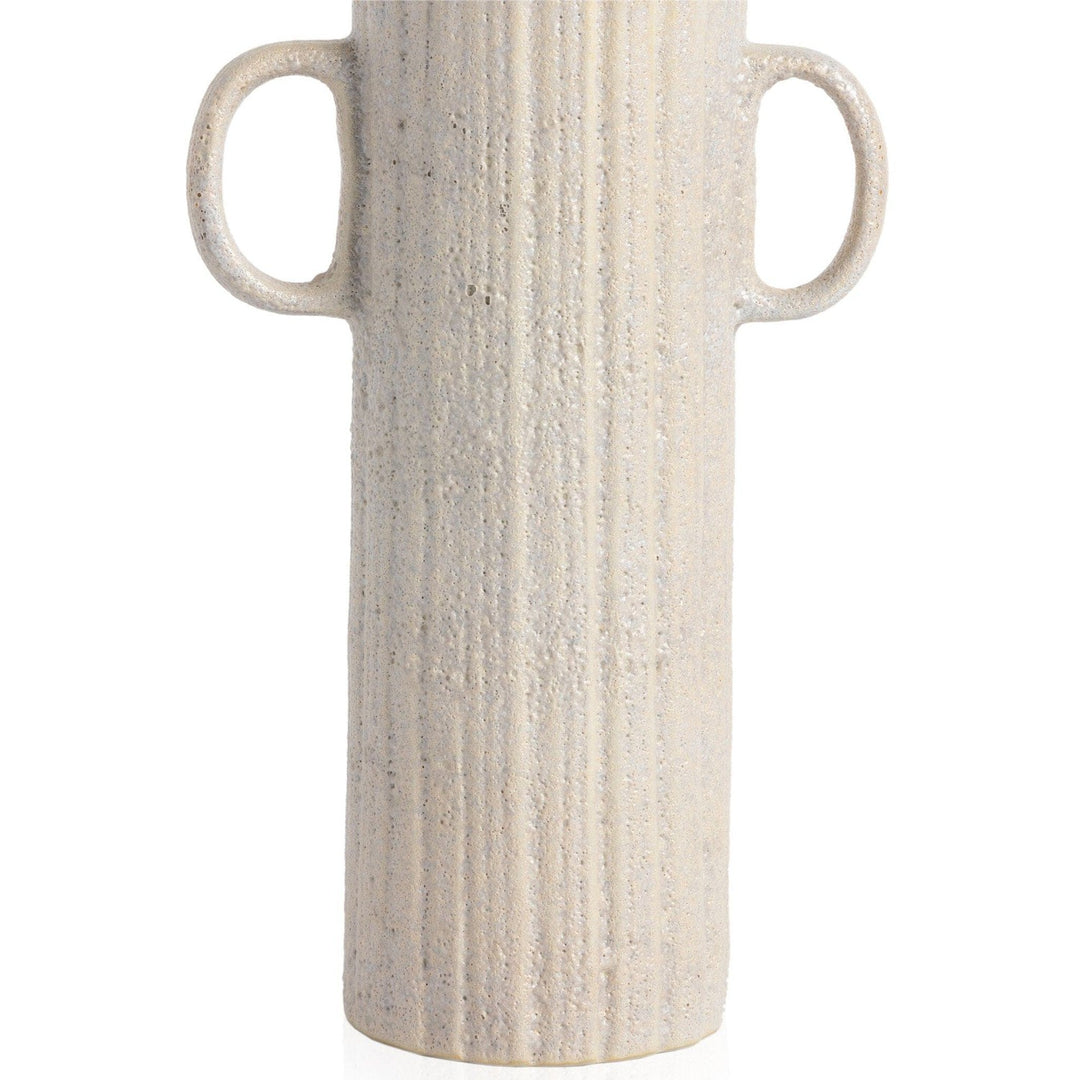 Cascade Small Vase - Eggshell White Ceramic