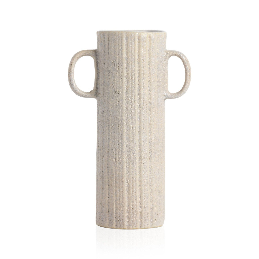 Cascade Small Vase - Eggshell White Ceramic