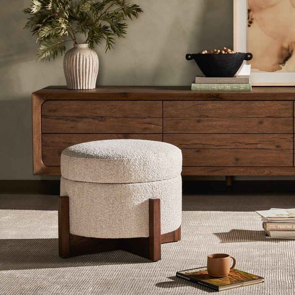 Stools & Ottomans Espen Storage Ottoman - Sattley Fog - 25"