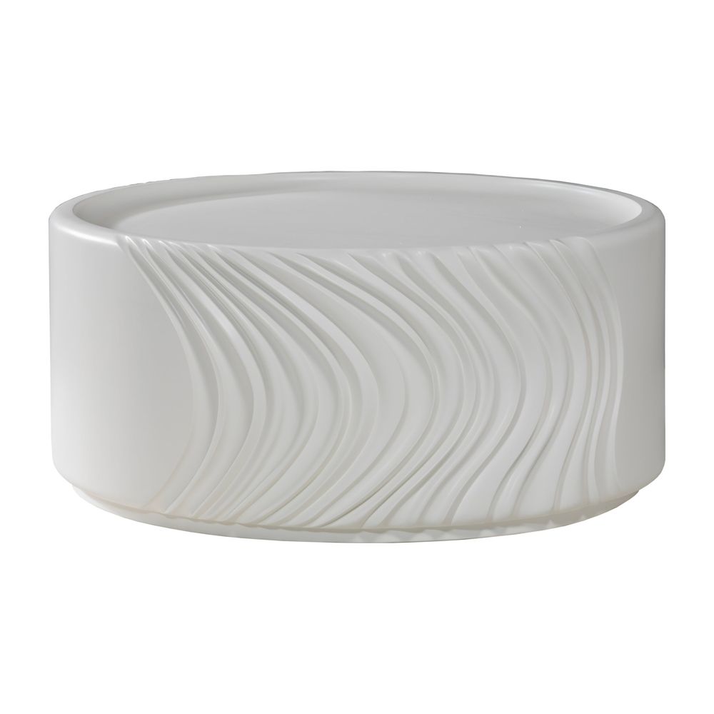 Coffee Tables Volante Round Drum Cocktail Table - Ivory