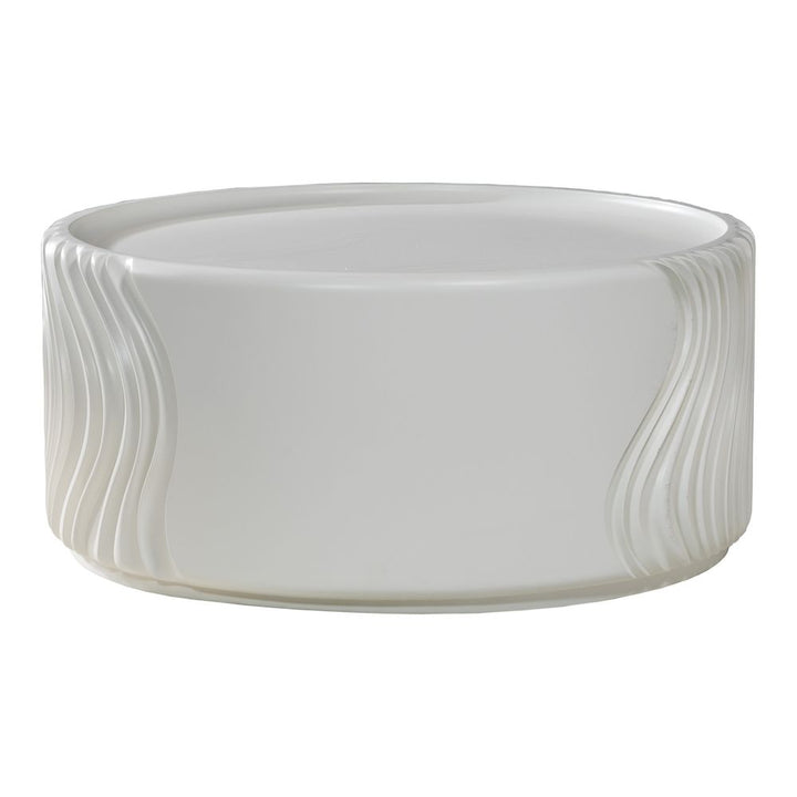 Coffee Tables Volante Round Drum Cocktail Table - Ivory