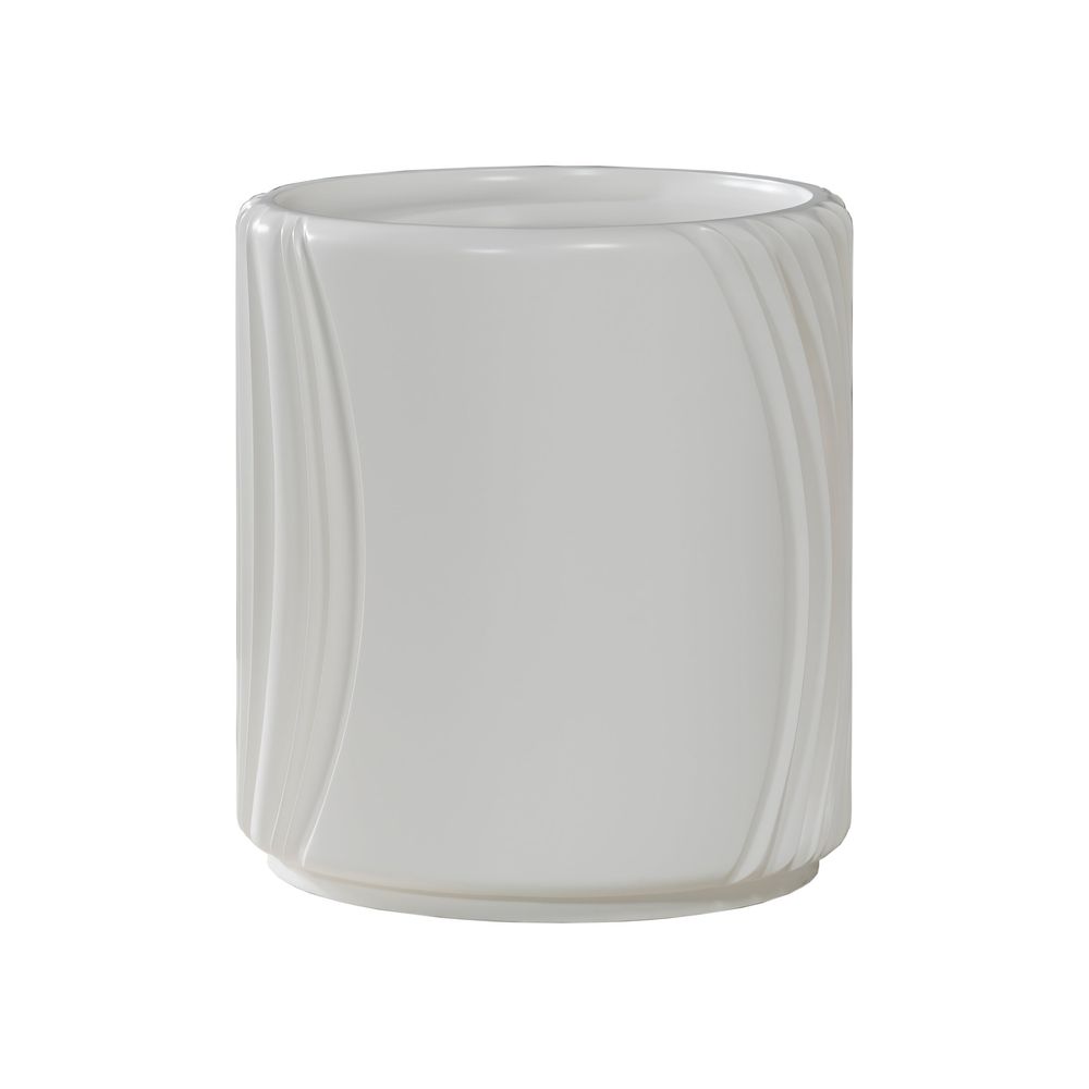 Volante Round Drum End Table - Ivory